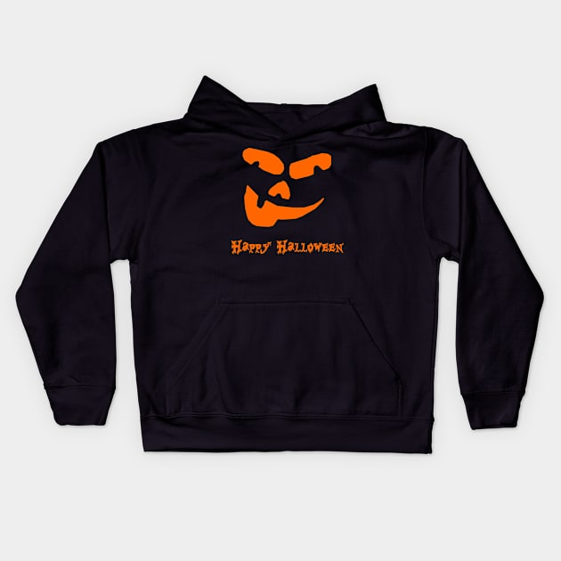 Happy Halloween - Joker Face Kids Hoodie by Black Pumpkin